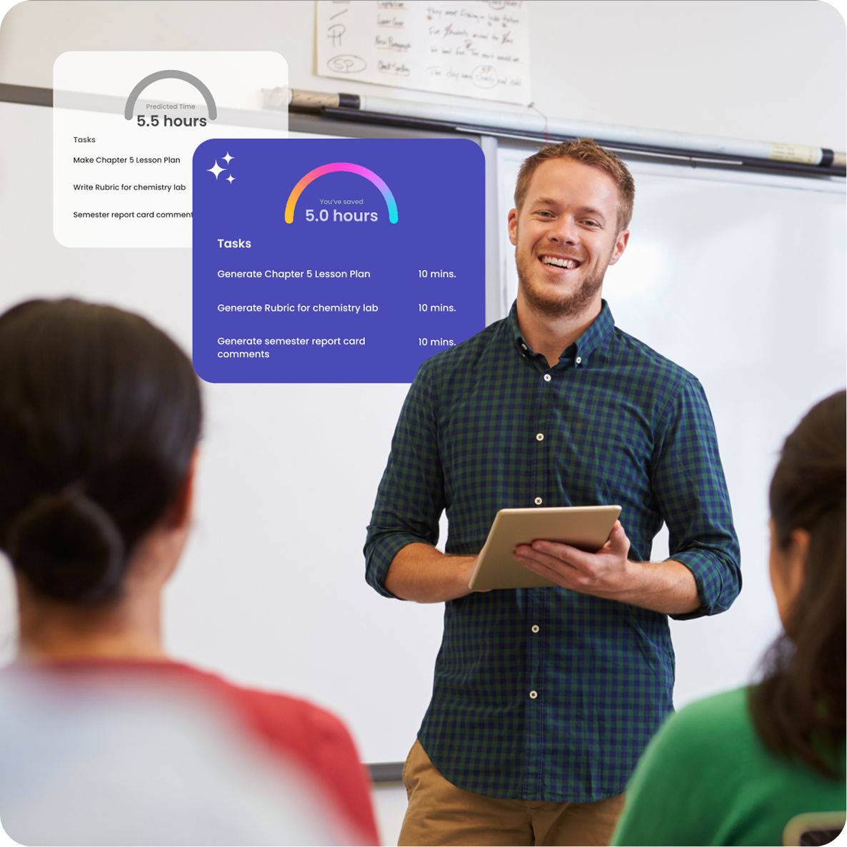 Student in headphones engaging in an online class with a tutor.